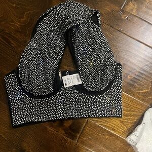 AKIRA Black Rhinestone Embellished Bra